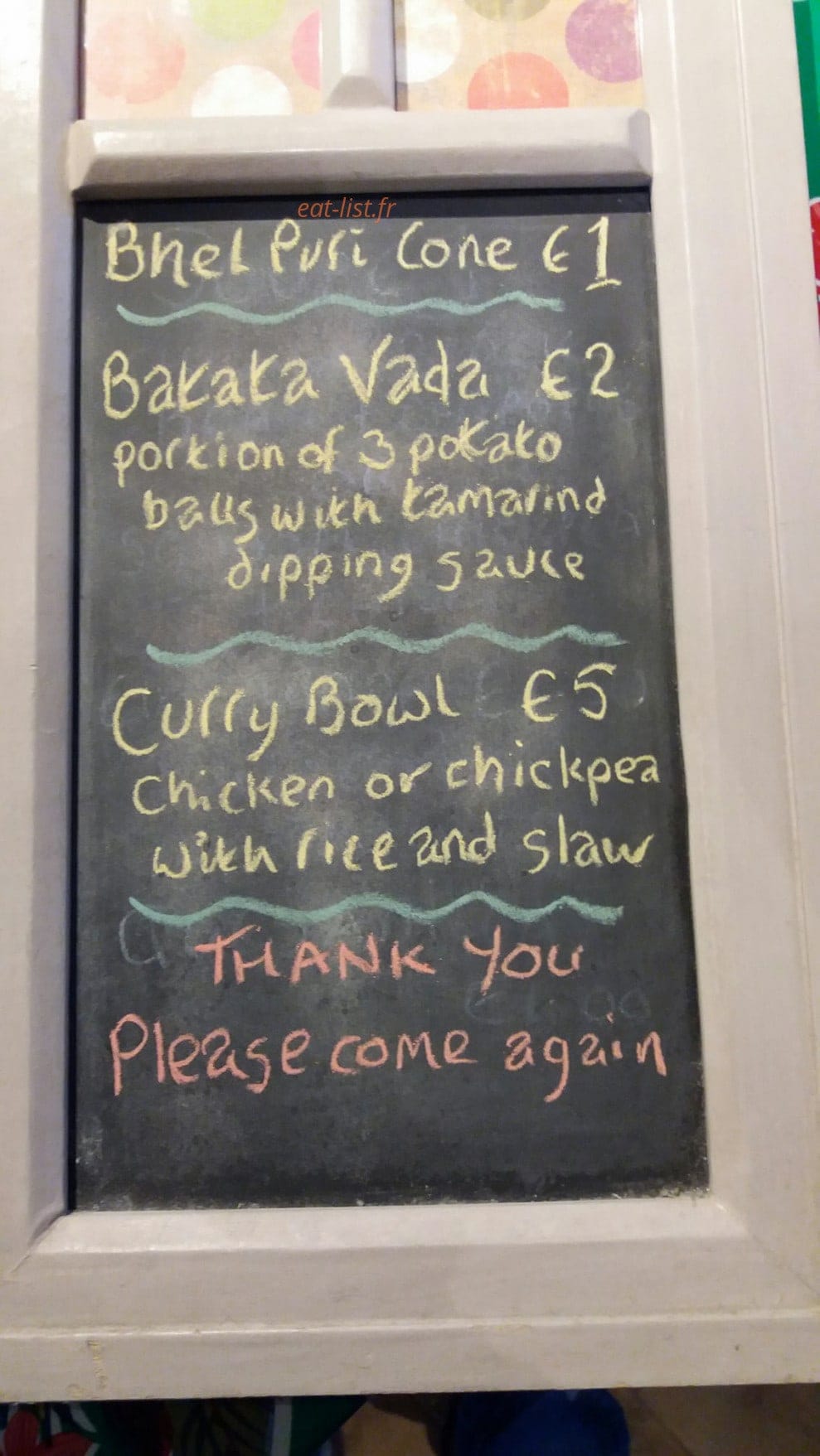 Chillis and Spice — carte page 1