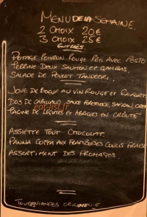 Bistrot De La Placette — carte page 1