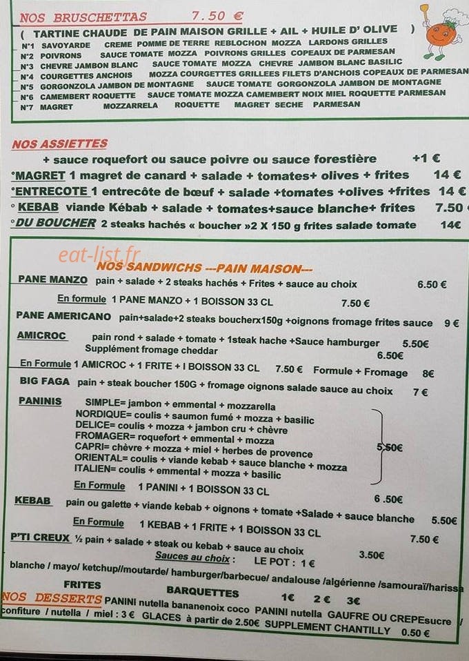 Pizza Loreggia — carte page 2
