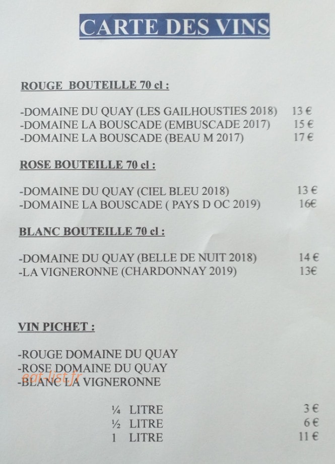 La Belle Epoque — carte page 3