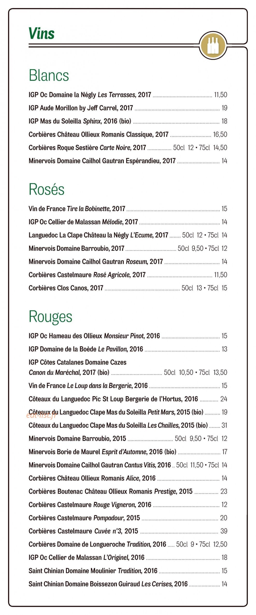 La Distillerie - Chez Barbé — carte page 4