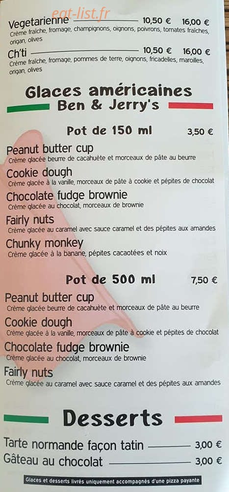 La Tour de Pizz' — carte page 4
