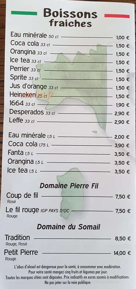 La Tour de Pizz' — carte page 5