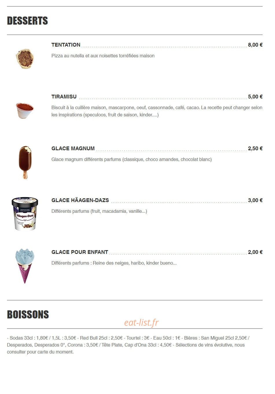 Pizza Nolita — carte page 3