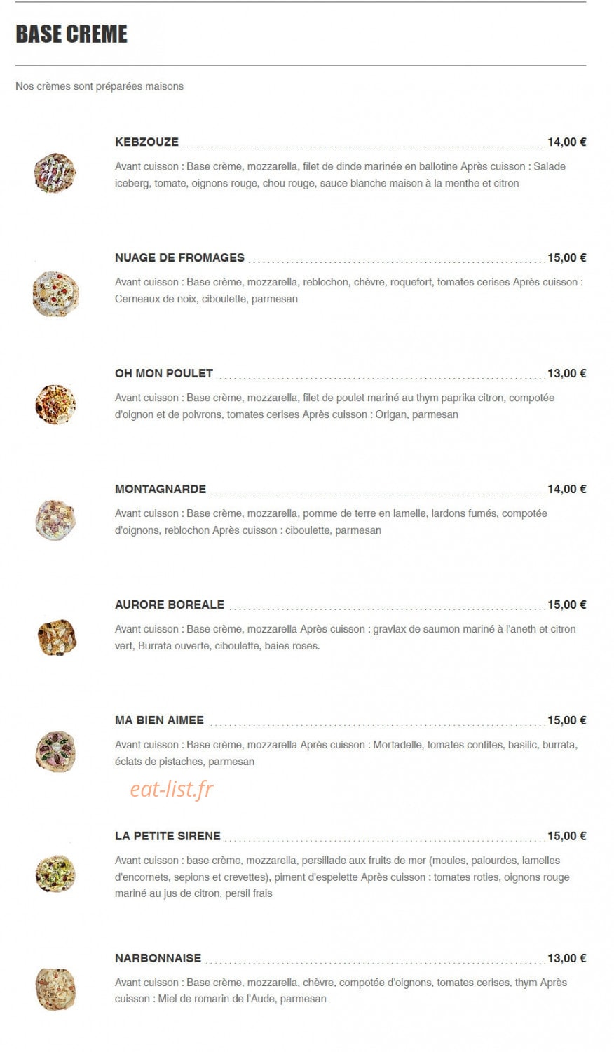 Pizza Nolita — carte page 2