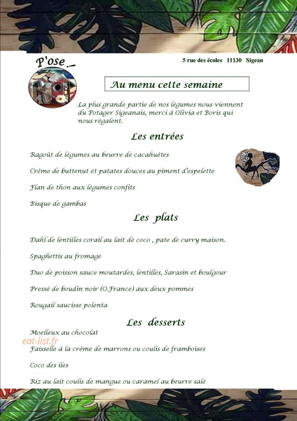 P'Ose — carte page 1