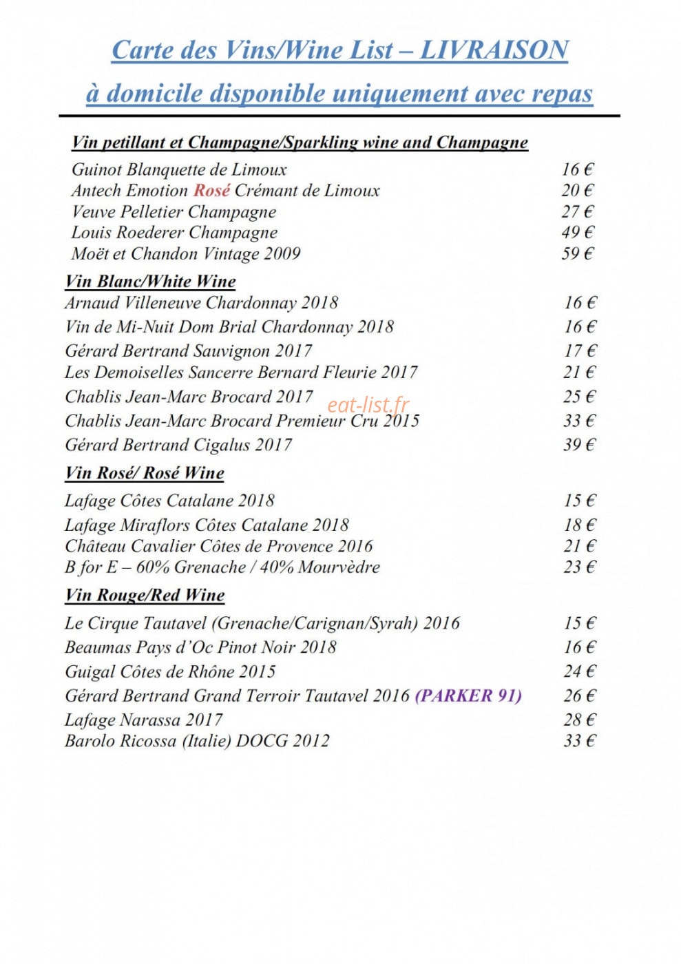 Aux Quatre Saisons — carte page 2