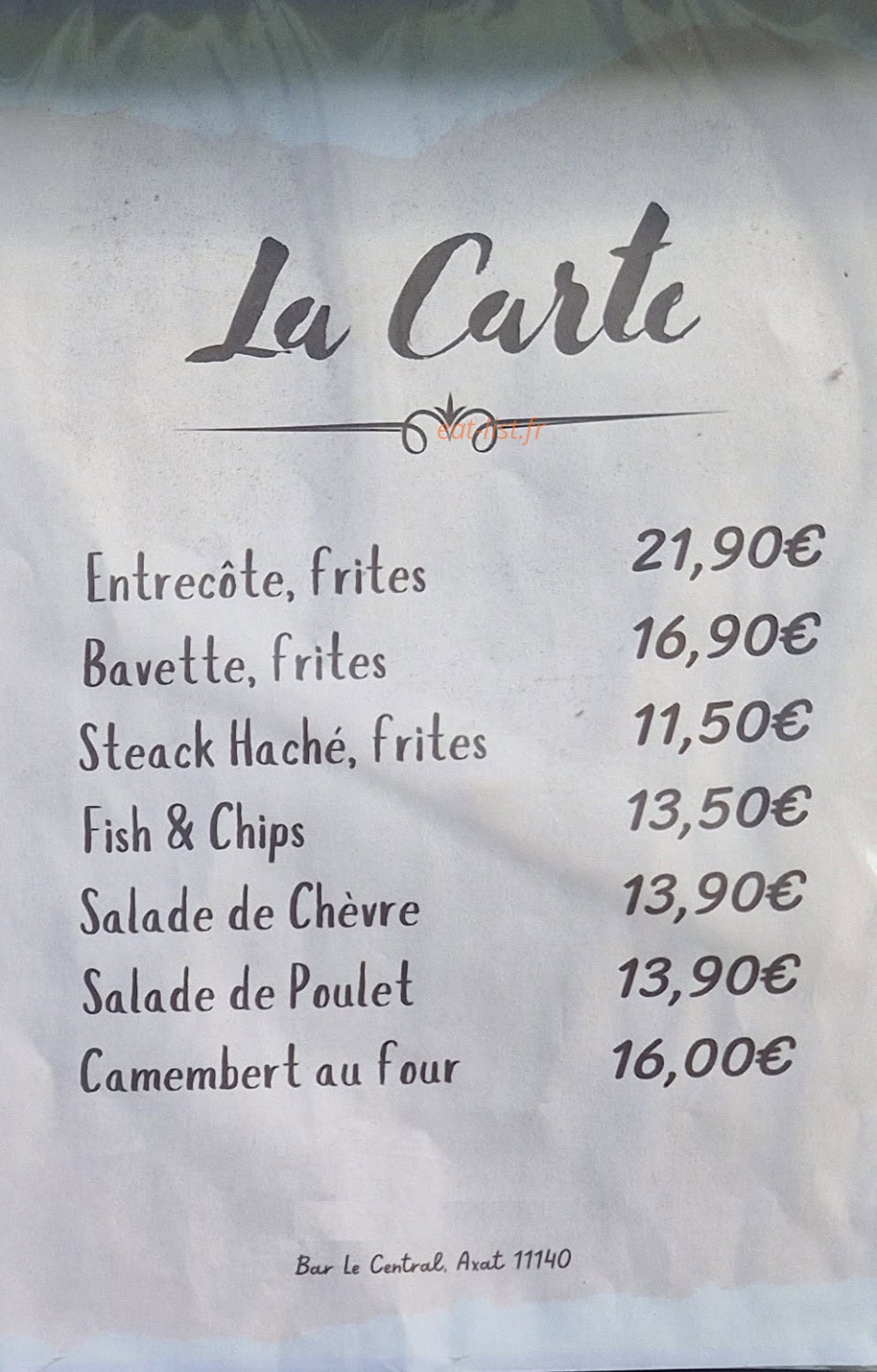 Le Central — carte page 2