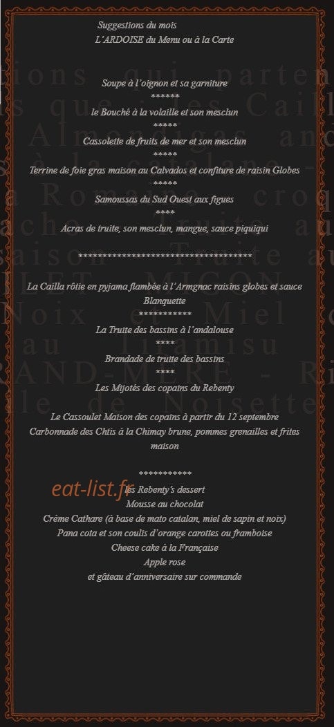Le Rébenty — carte page 1