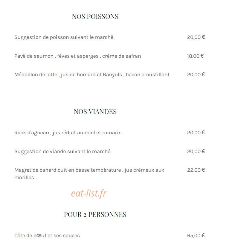 Hostellerie du Grand Duc — carte page 2