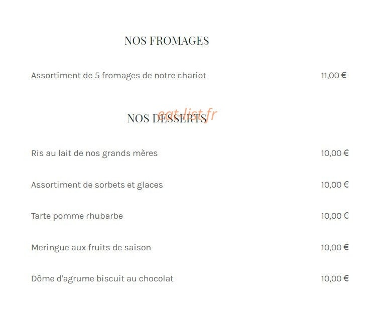 Hostellerie du Grand Duc — carte page 3