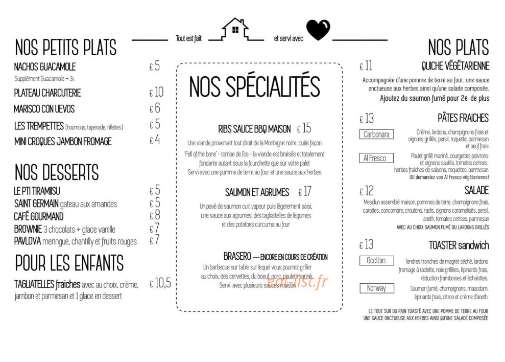 Cuisine d'ici et là — carte page 2