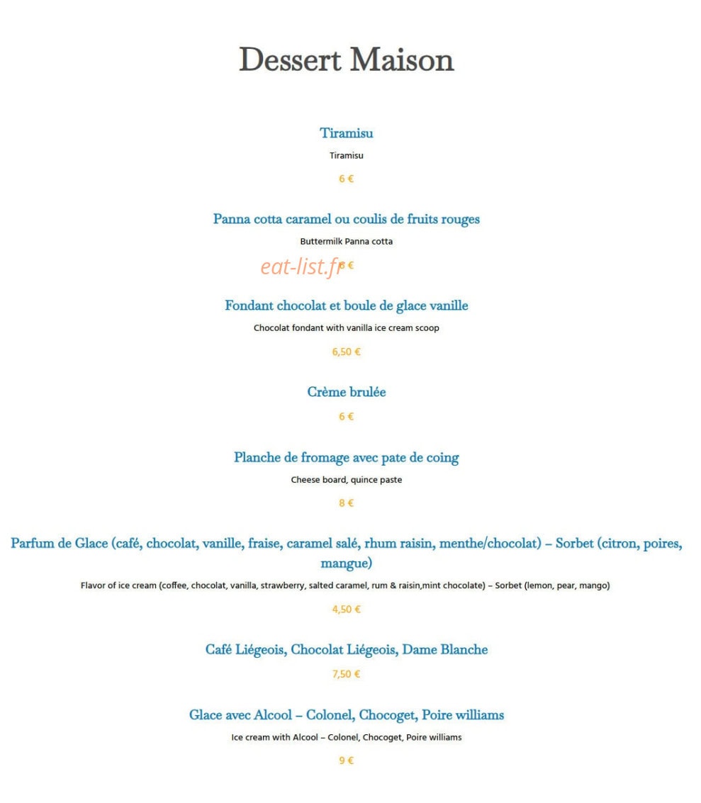 Le Bistro d'Armando — carte page 4
