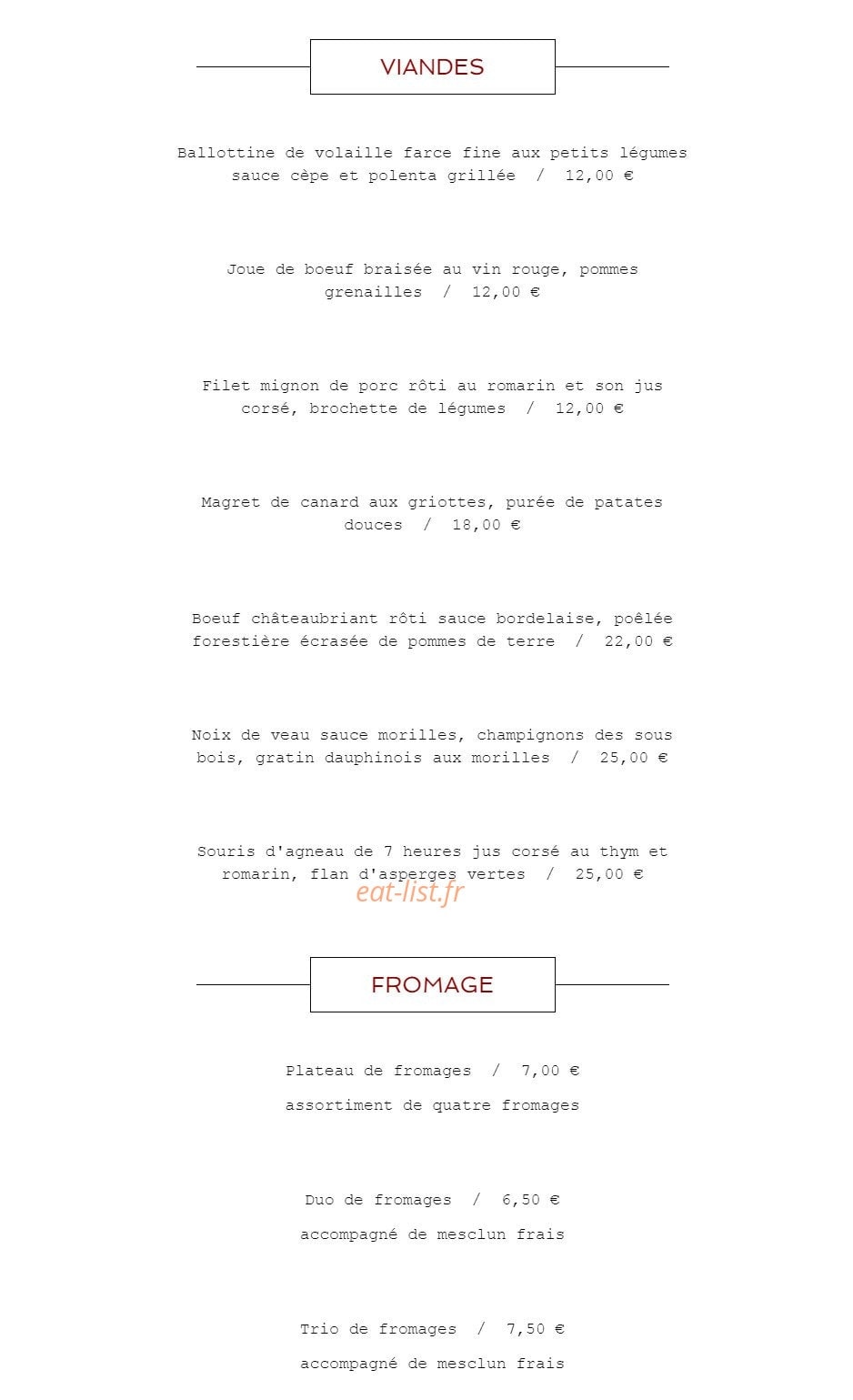 L.S Traiteur — carte page 8