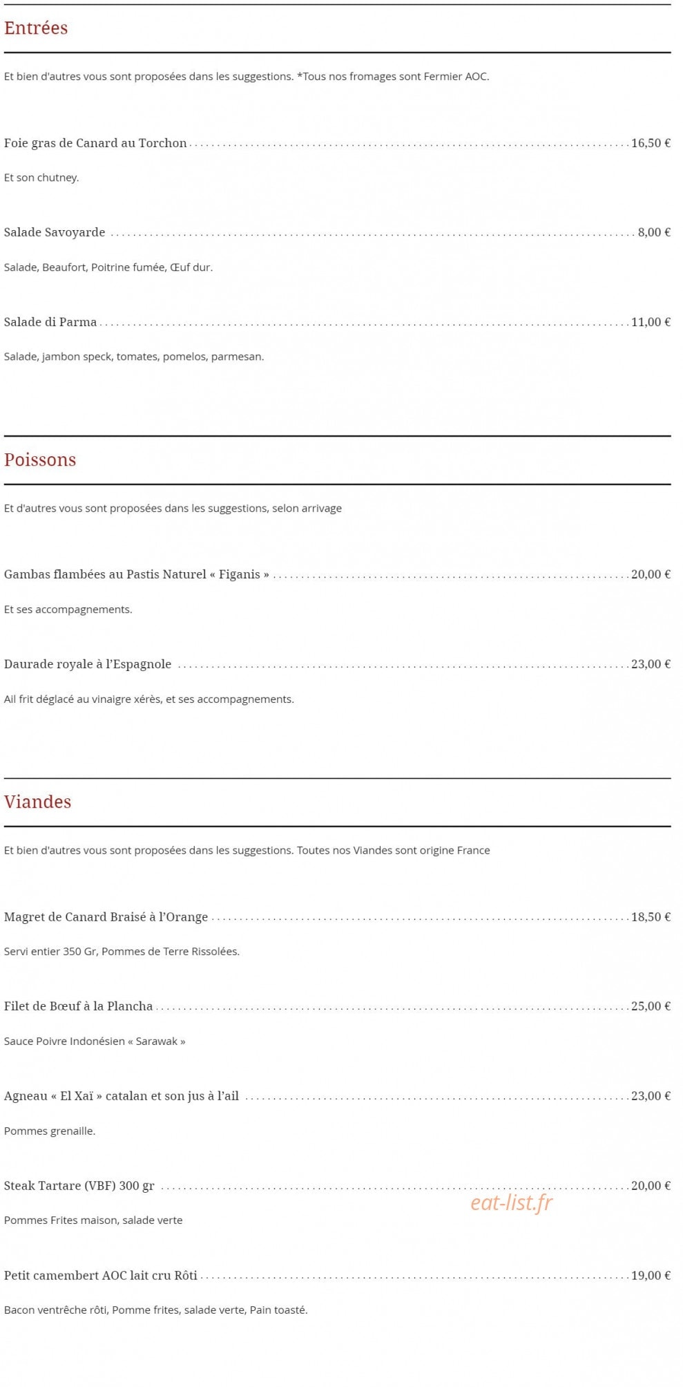 Le carnotzet — carte page 2