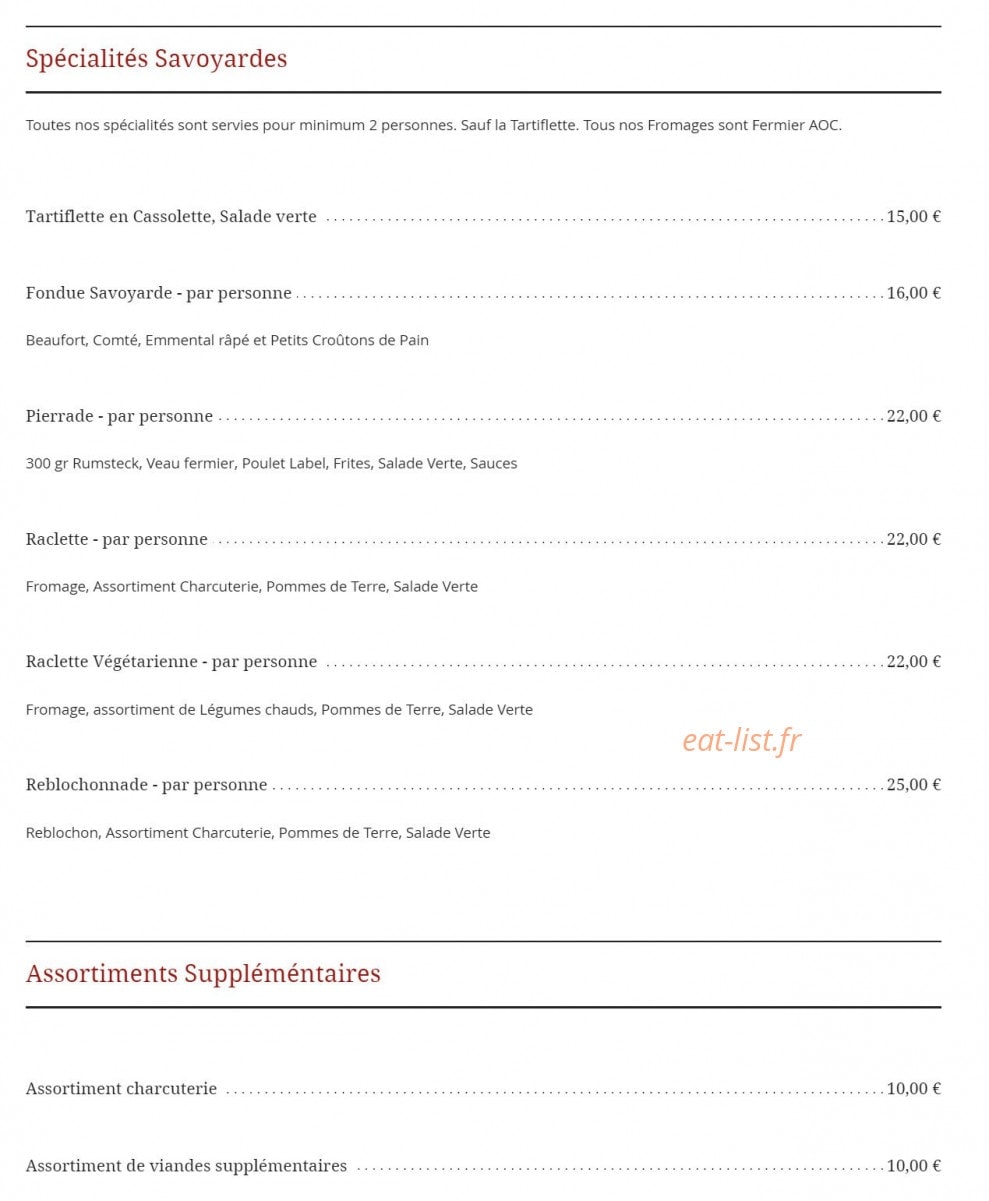Le carnotzet — carte page 1