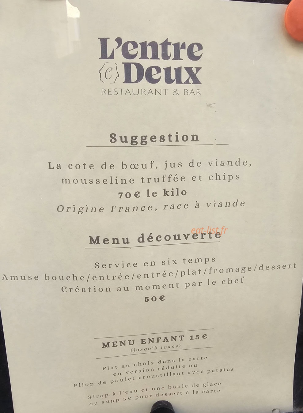 L'entre deux — carte page 1