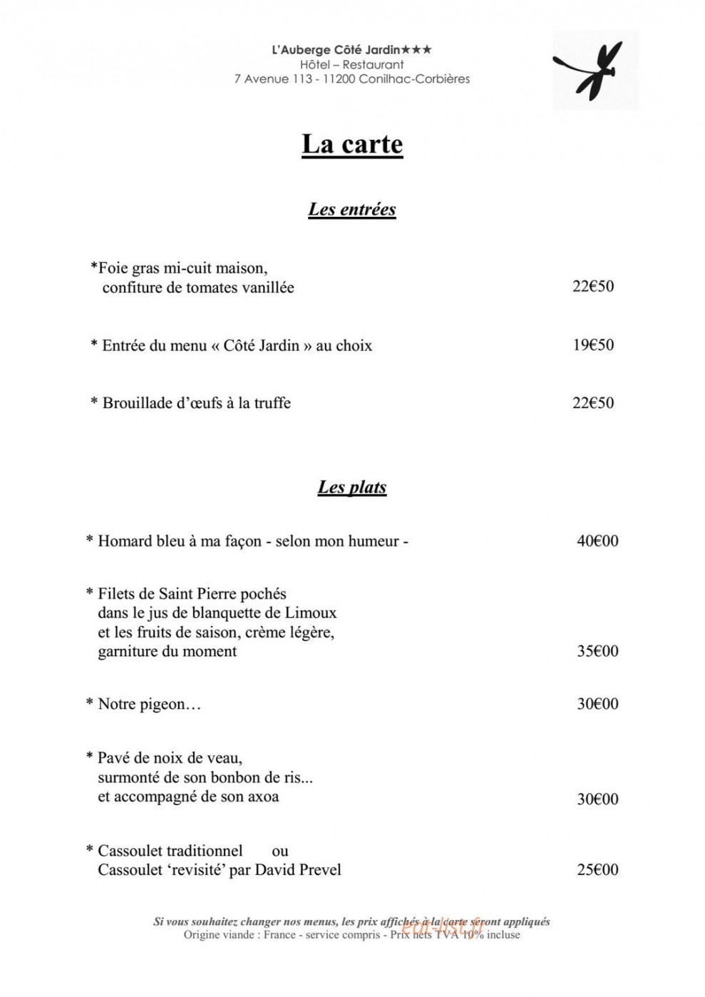 Côté jardin — carte page 1