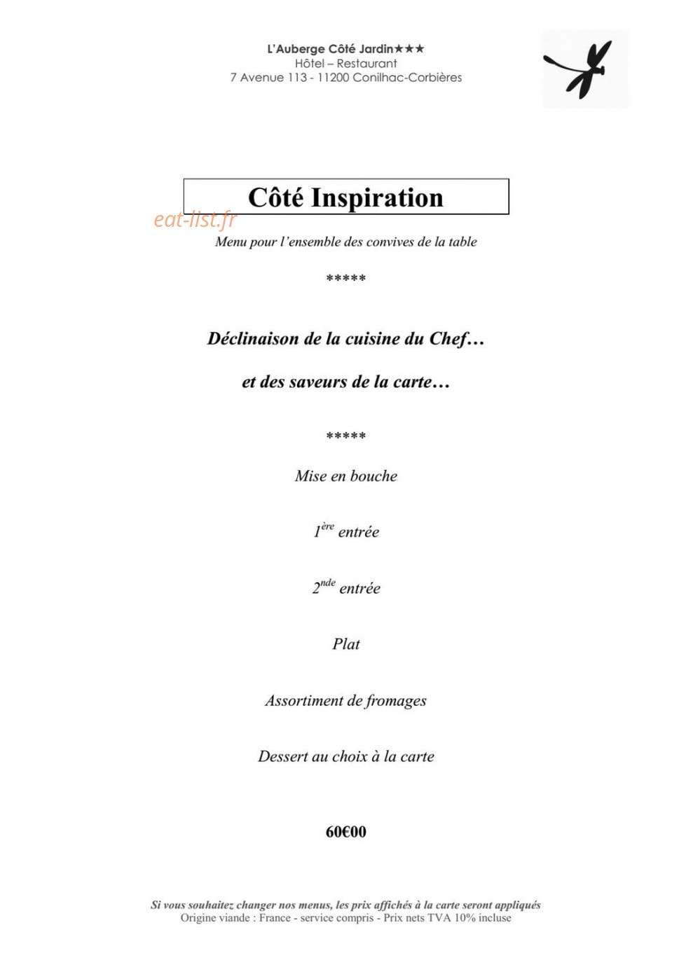 Côté jardin — carte page 6