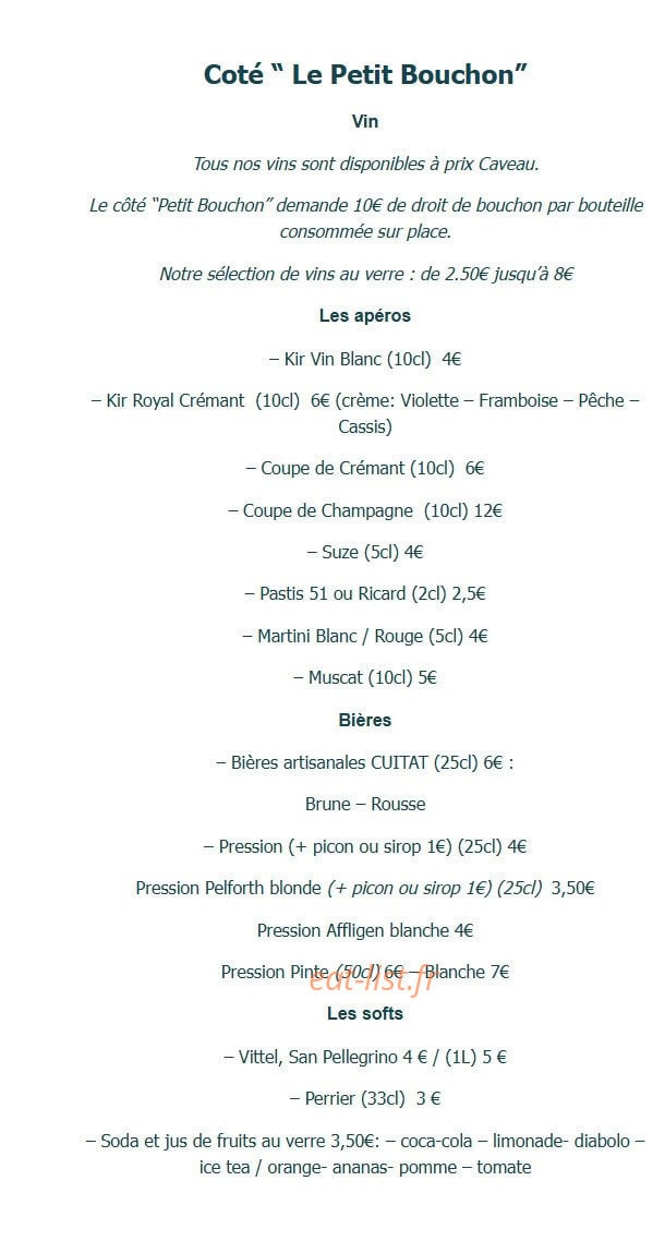 La Petite Cuillère — carte page 5