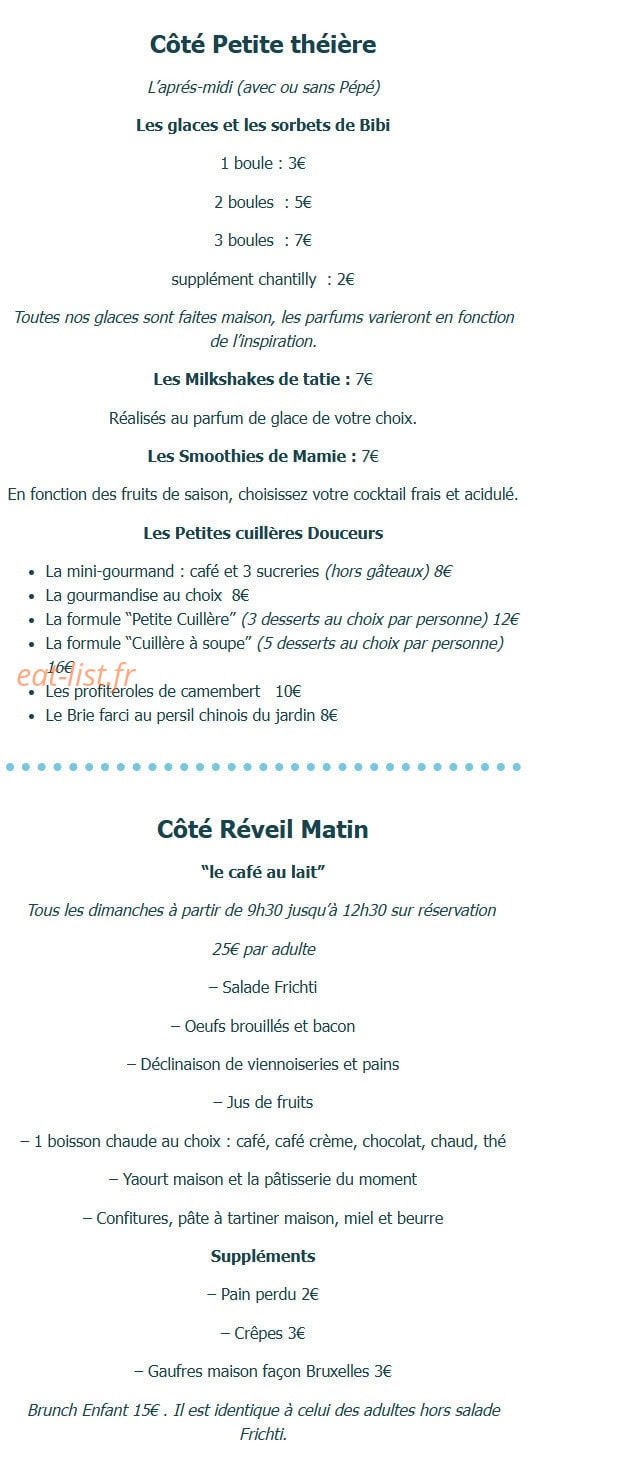 La Petite Cuillère — carte page 4