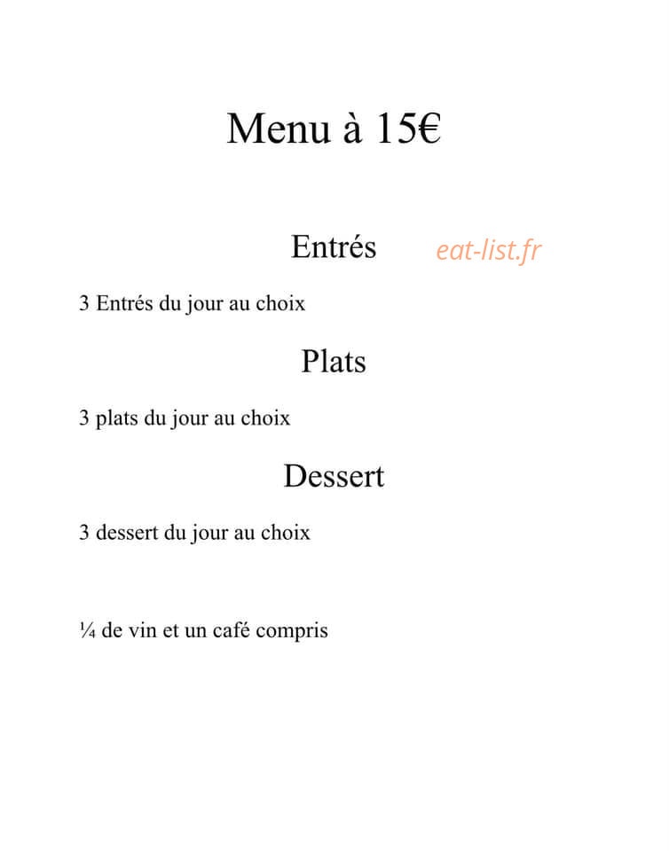 Le Grand Cafe — carte page 1