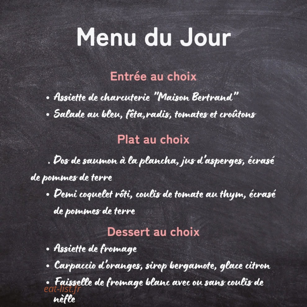 Brasserie Cap' — carte page 1