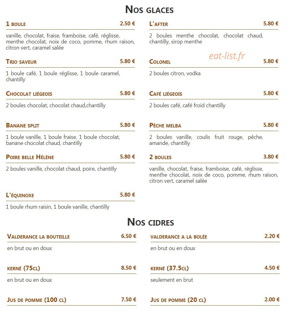 Crêperie Bretonne — carte page 4