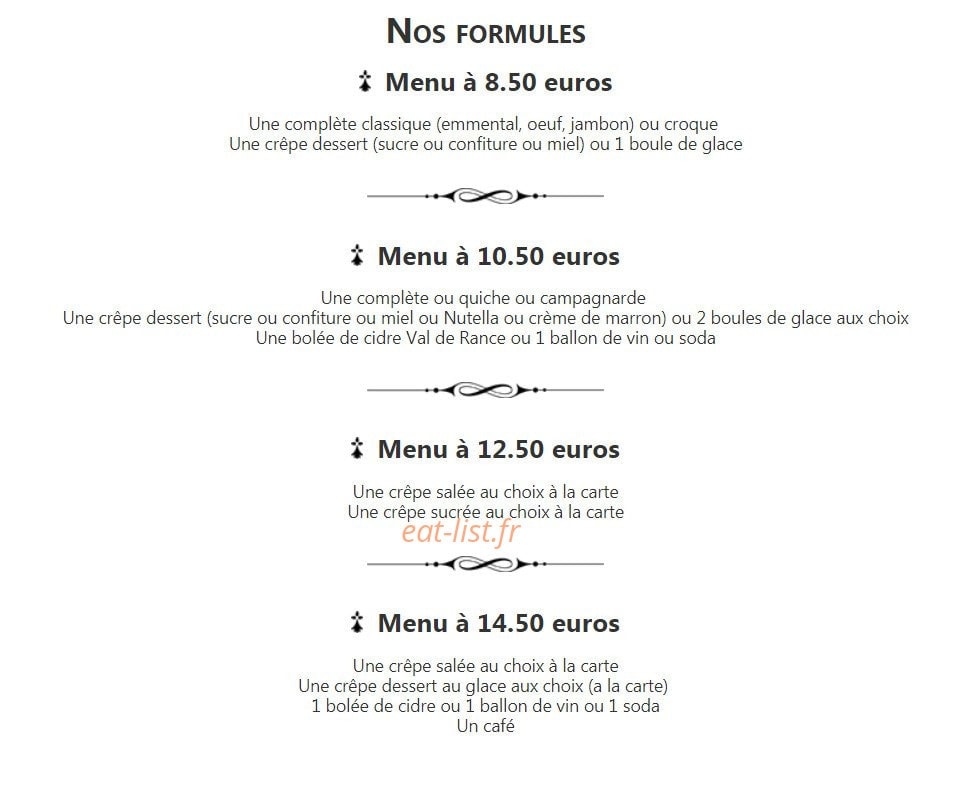 Crêperie Bretonne — carte page 6