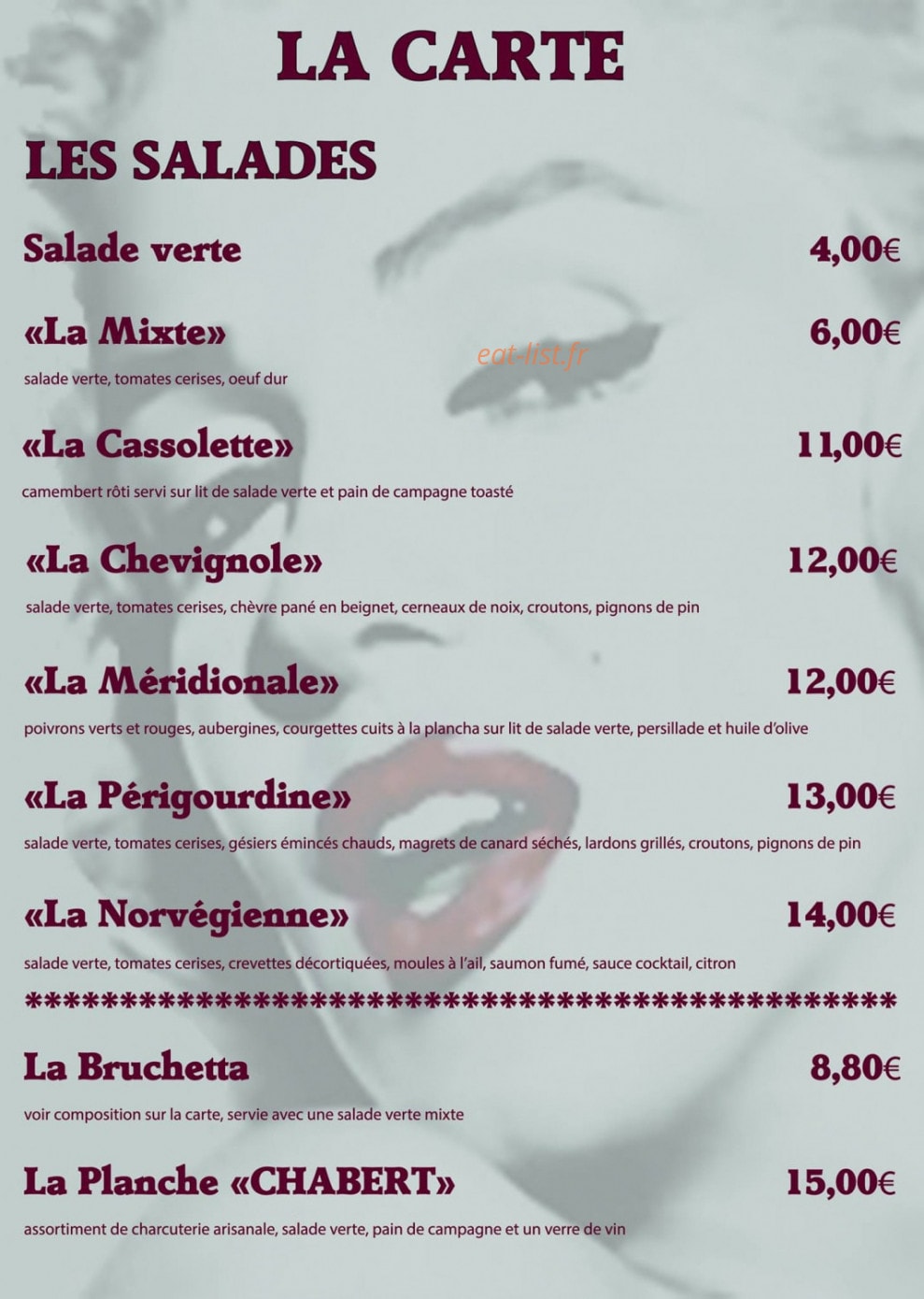 La Brasserie — carte page 4