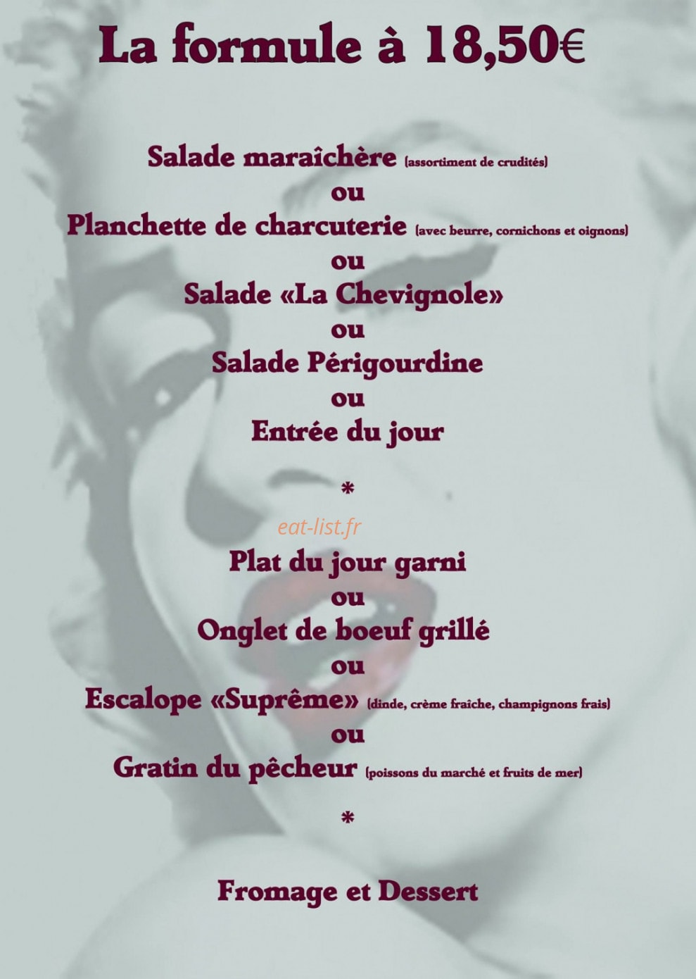 La Brasserie — carte page 1
