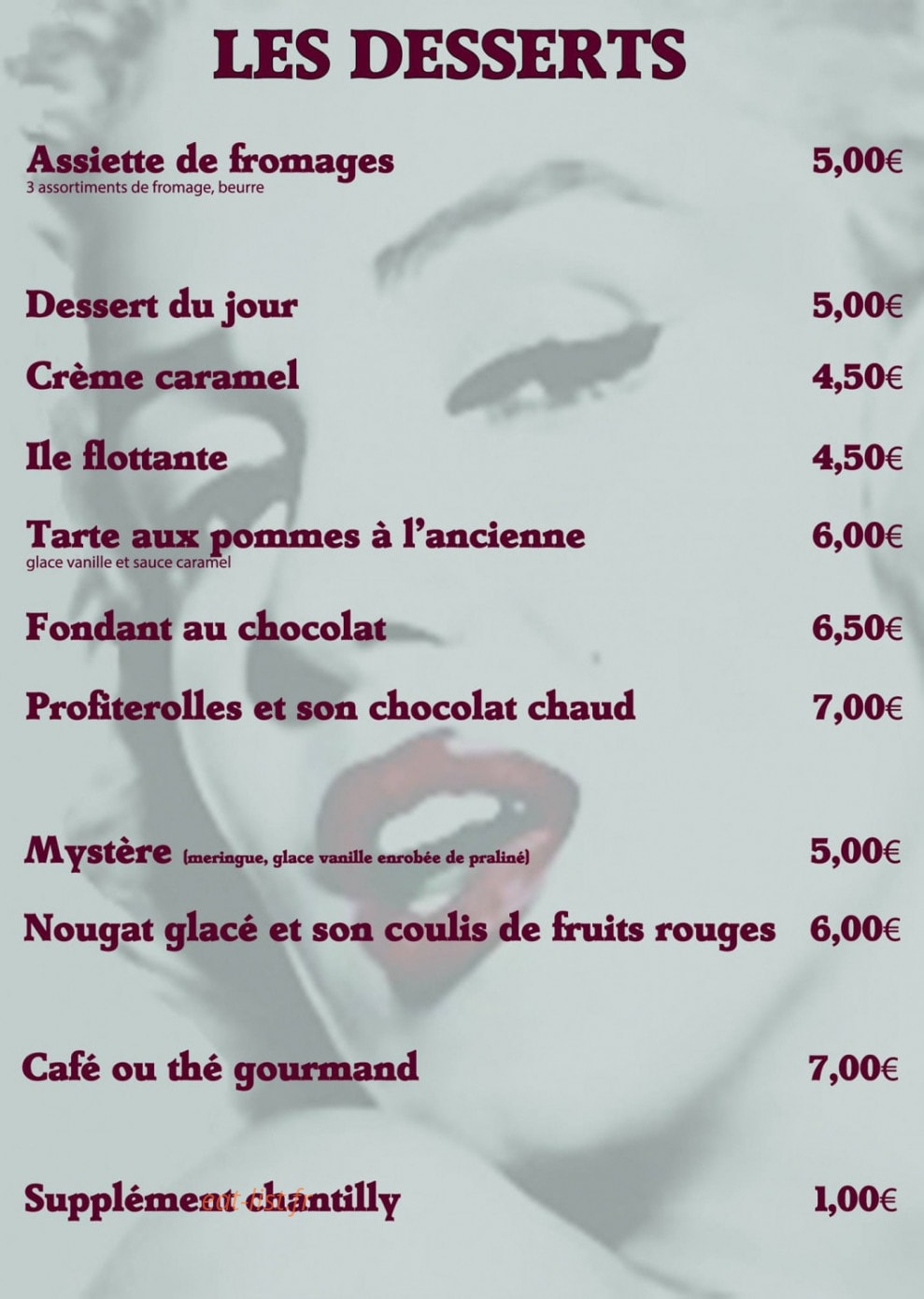 La Brasserie — carte page 6