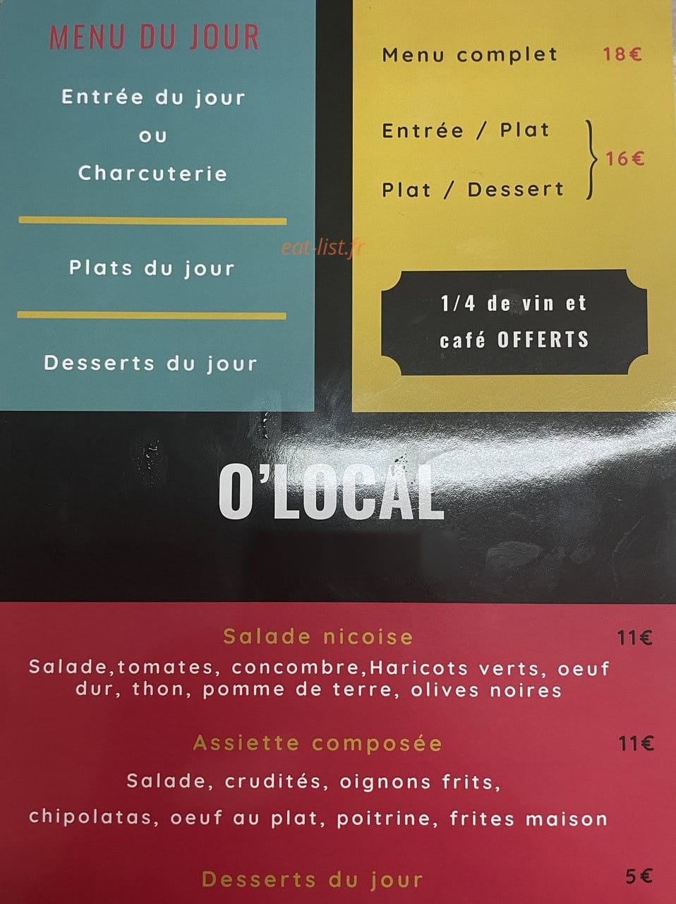 O'local — carte page 2