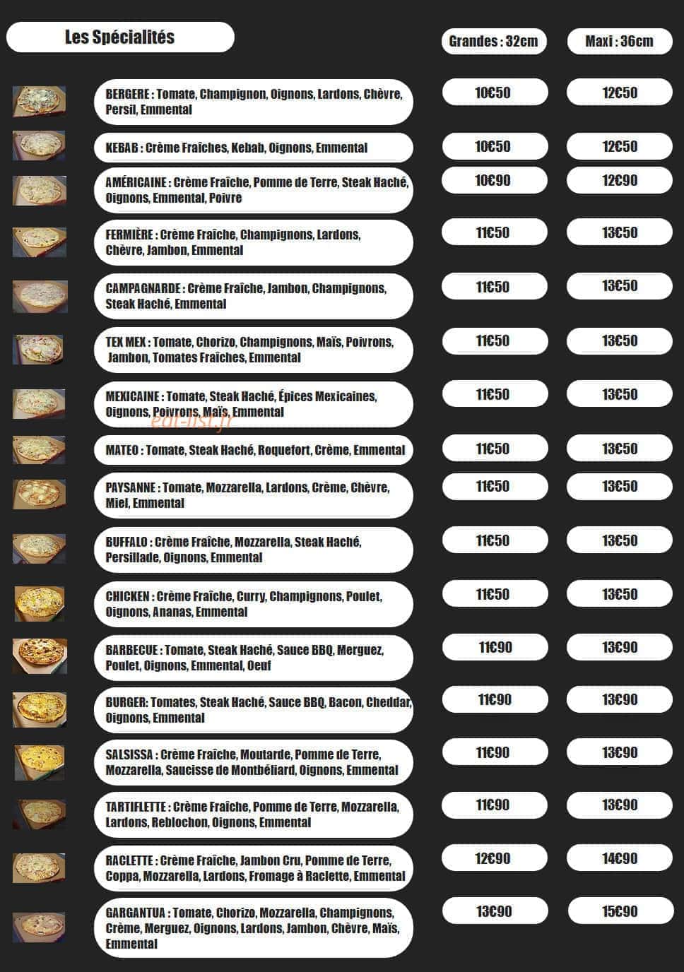 Pizza Mateo — carte page 1