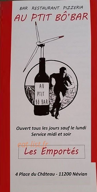 Au ptit bô'bar — carte page 1