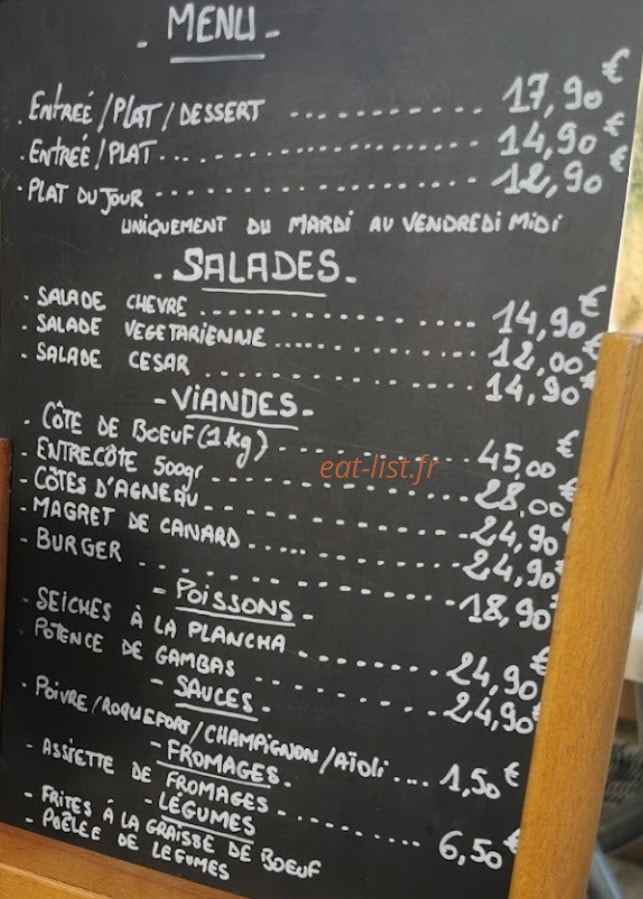 Le resto de la p'tite cave — carte page 1