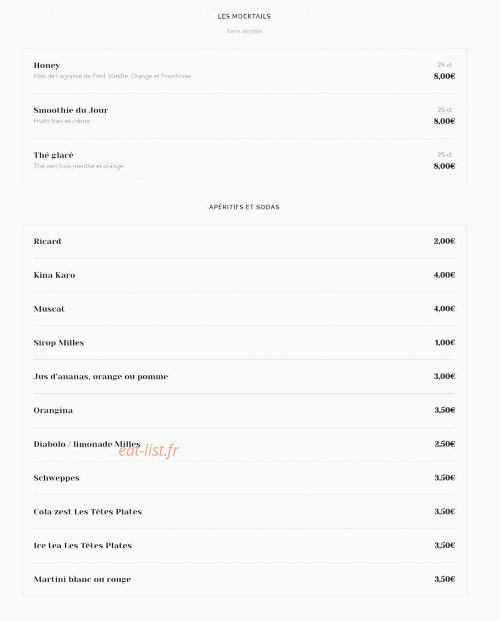 La Basse Cour — carte page 4