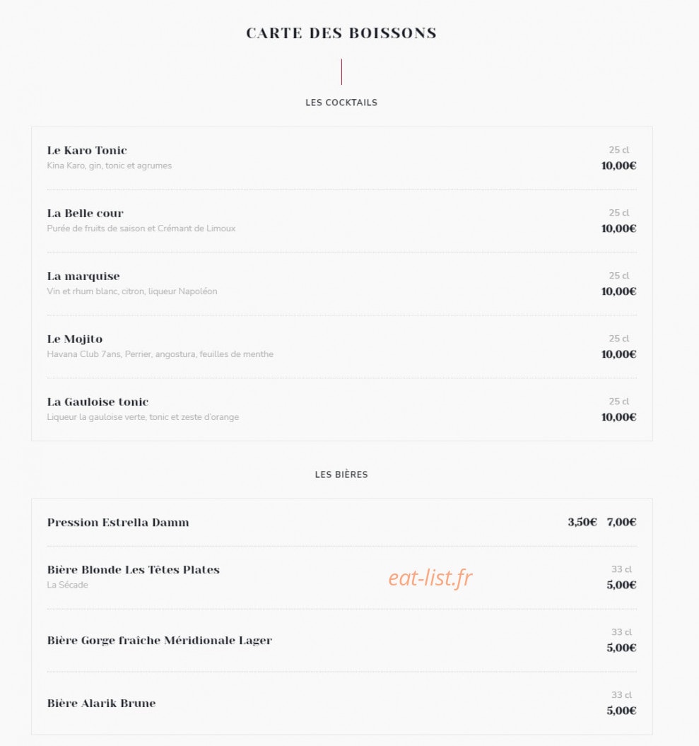 La Basse Cour — carte page 3