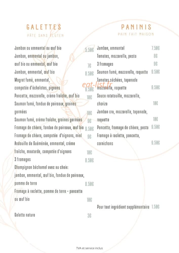 La Pergola — carte page 2