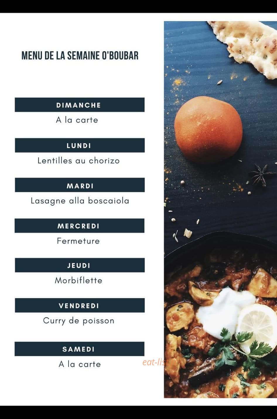 O'Boubar — carte page 1