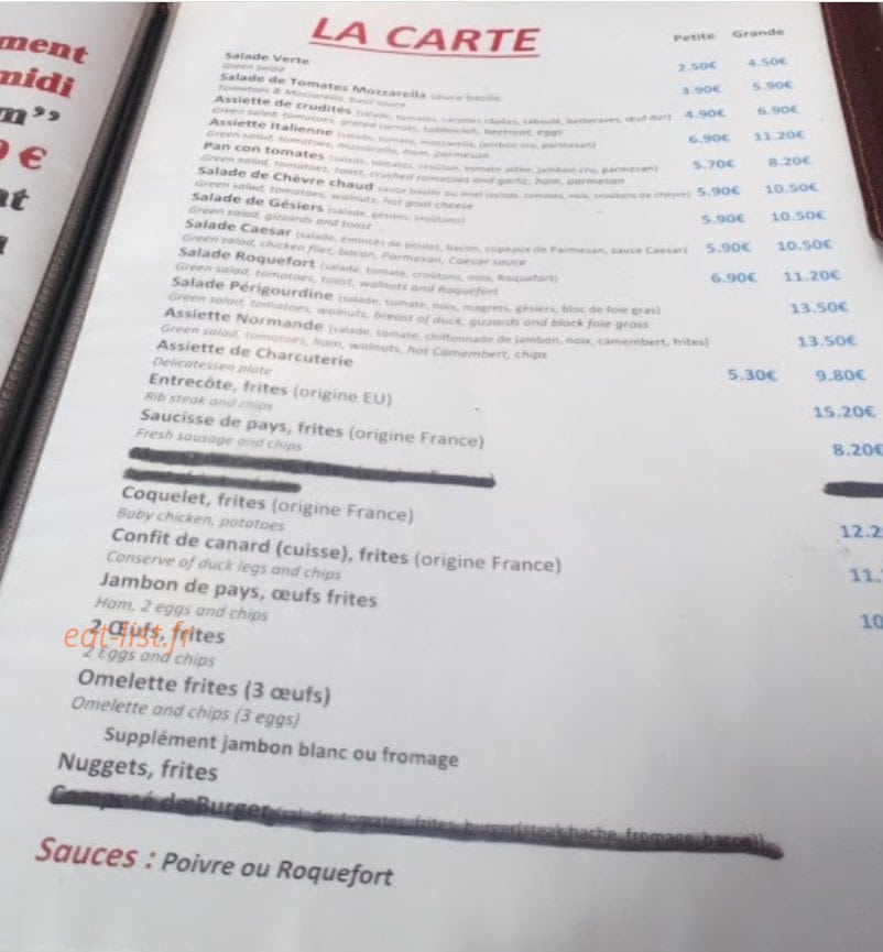 Resto du Lac — carte page 1
