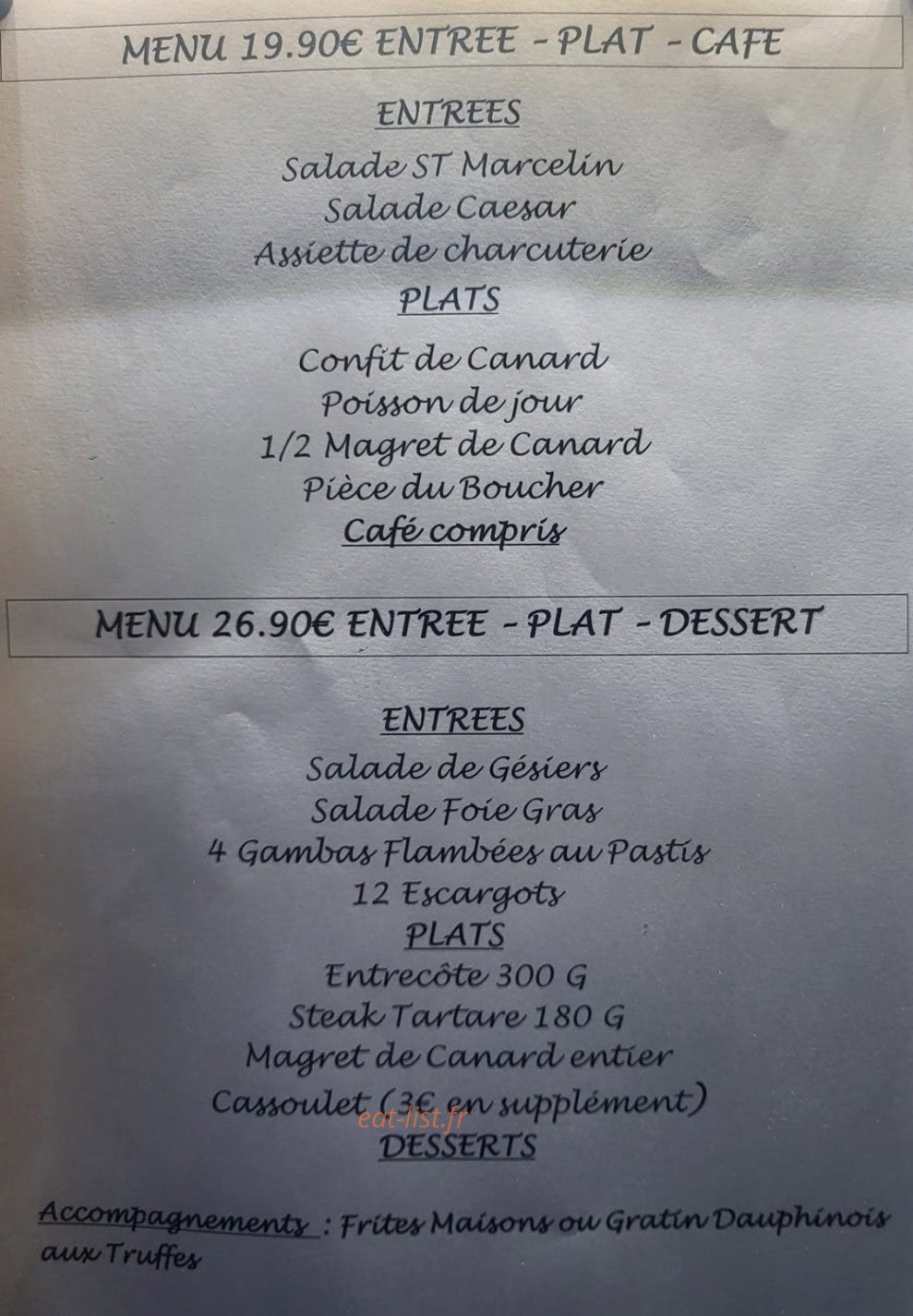 A Bistro De Nas — carte page 4