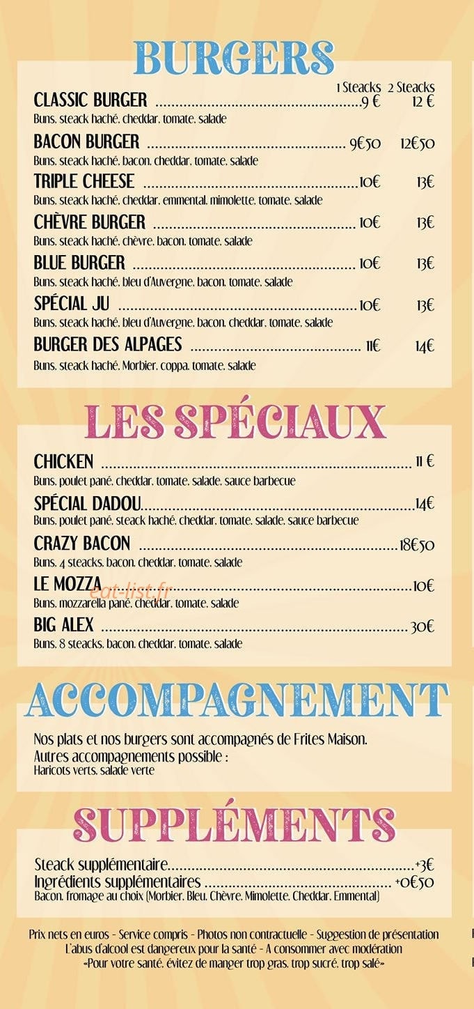 Diner 118 — carte page 2