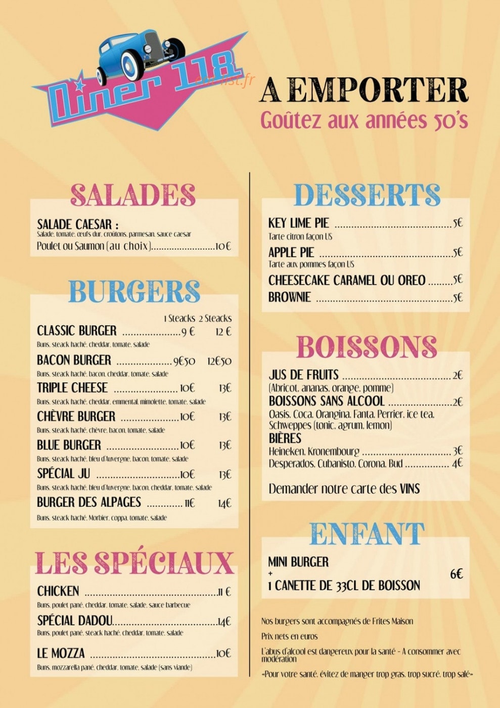 Diner 118 — carte page 4