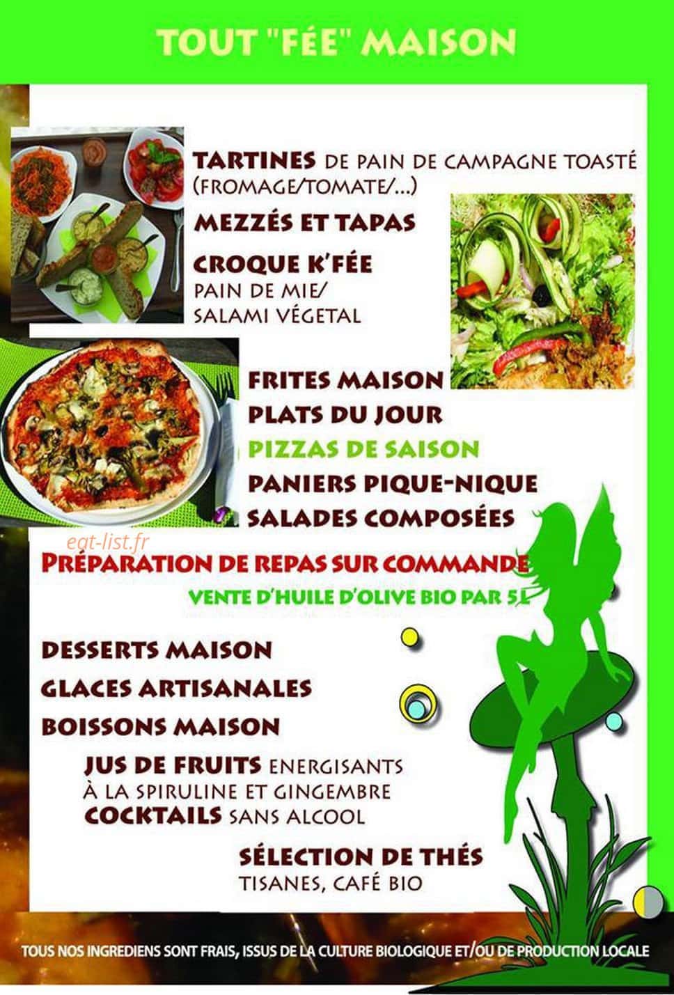 K fée tartines — carte page 2