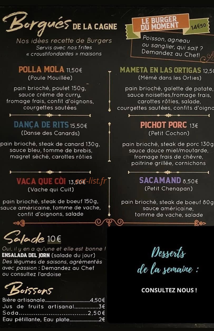 Occitan burger — carte page 2