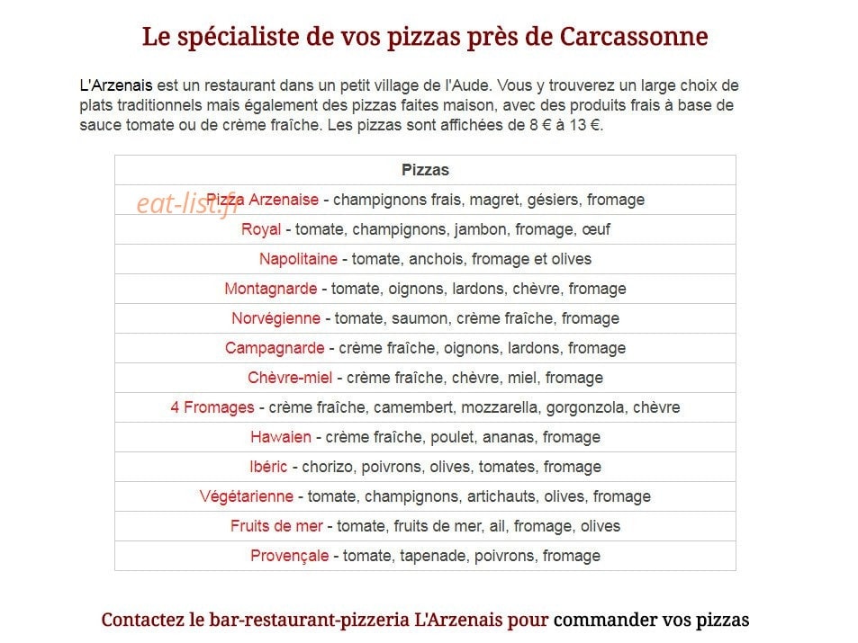 L' Arzenais — carte page 1