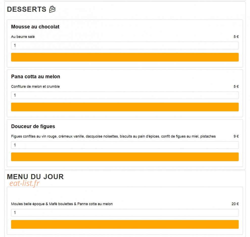 La Cosina — carte page 5