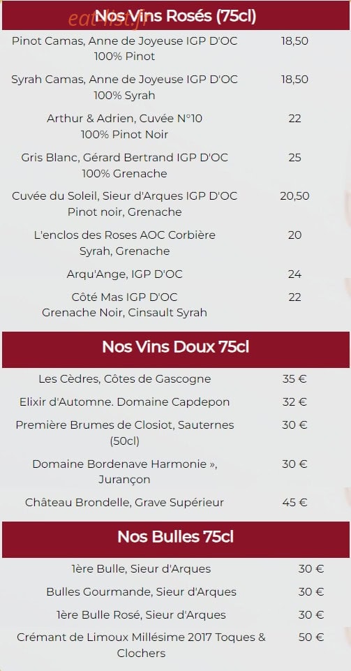 Le Grand Café — carte page 11