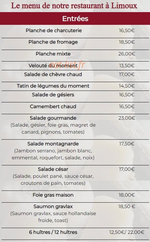 Le Grand Café — carte page 2